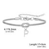 Minimalist Double Layer Snake Chain DIY Alphabet Bracelet Anklet Jewelry Simple Pendant Necklace For Women Gift