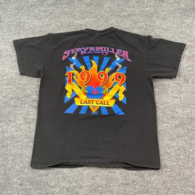 Vintage 1999 Steve Miller Band Last-Call Concert Tour Shirt Large 21x25 Black