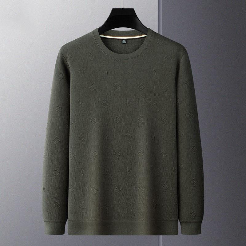 

Новый универсальный повседневный деловой свитер на весну и осень для мужчин с воротником-стойкой и длинными рукавами, повседневный свитер с капюшоном из жаккардовой вязки 3XL зелёный