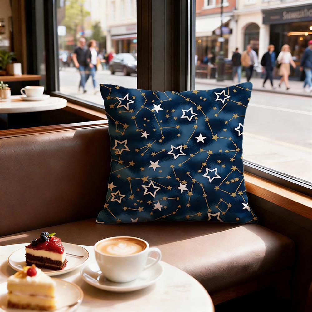 The Starry Sky Cushion Cover Set of Decorative Short Plush Pillow Covers for Sofa Soft Cushion Case X Cm
