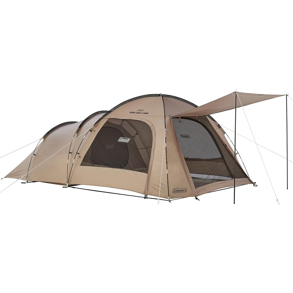 

Coleman Roomy Front 2-Room Tent (Greige) - Outdoor Family Tent, Capacity 2-3 People, 2-Room, Tarp Shelter