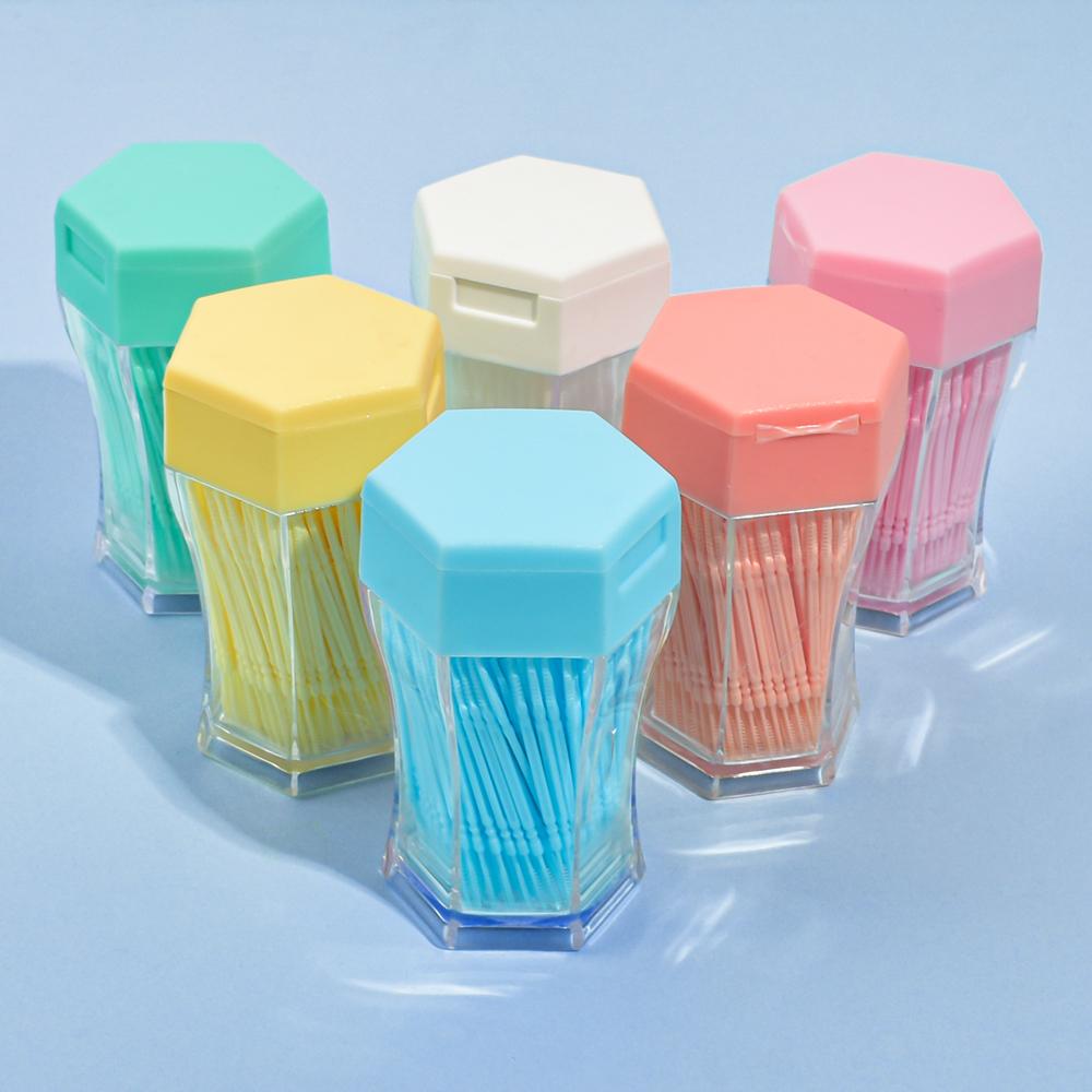 200Pcs Soft Double Head Interdental Brush Toothpick 6 2Cm Oral Care For Dentures Toothbrush Plastic Dental Clean