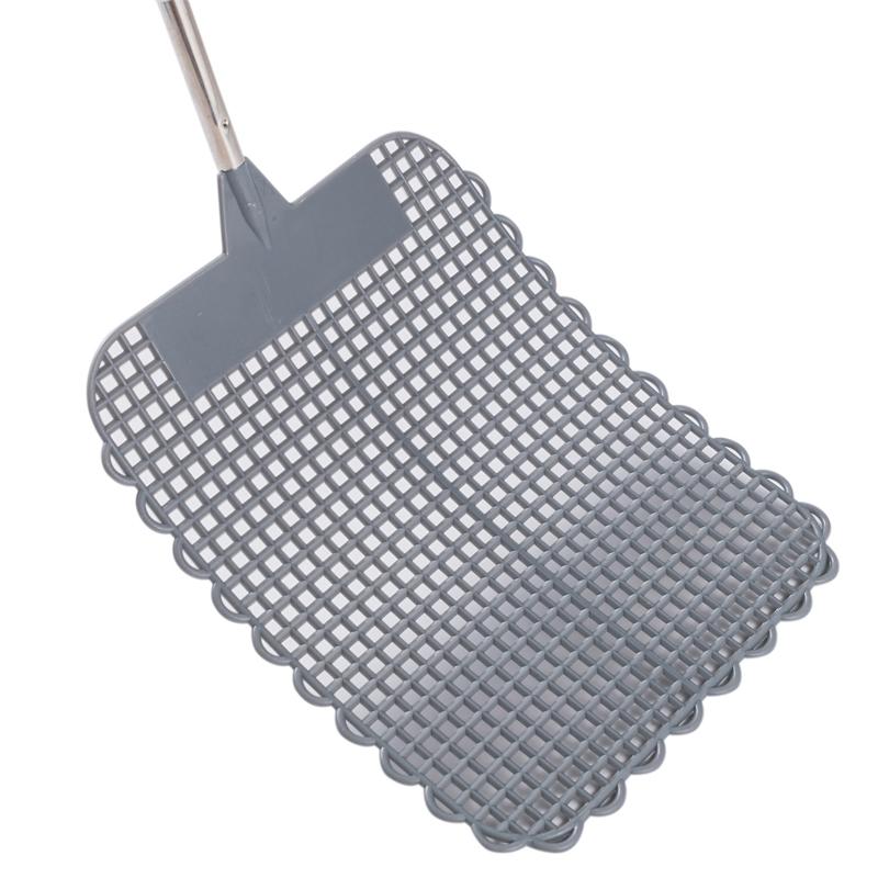 Long Handle Telescopic Fly Swatters With Anti-slip Handle Retractable Fly Swatter Stainless Steel Rod Manual Bugs Killer Tools