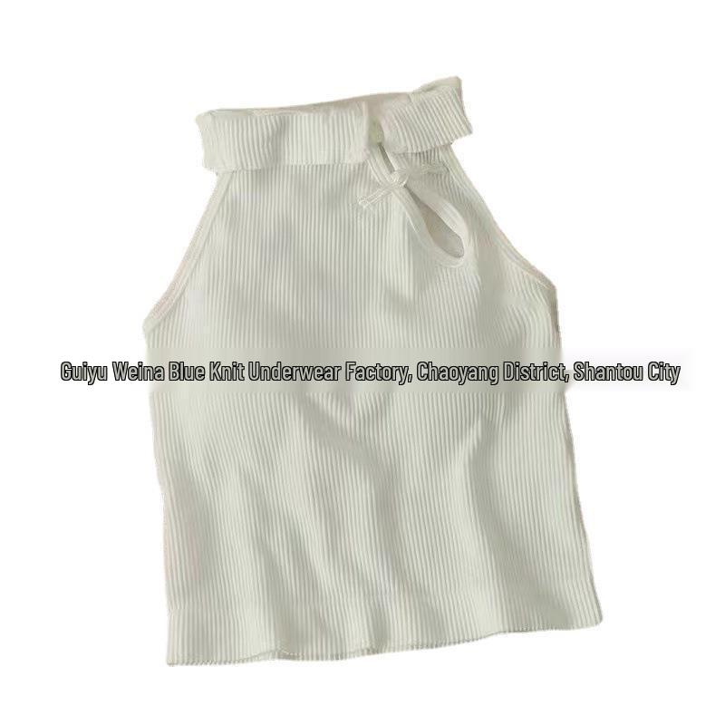 Autumn Retro Cheongsam Buttoned Camisole - Sexy Sleeveless Halter Top for Women