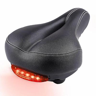 Bicycle Seat - Bicycle Seat with Tail Light, Double Shock Absorption, Waterproof