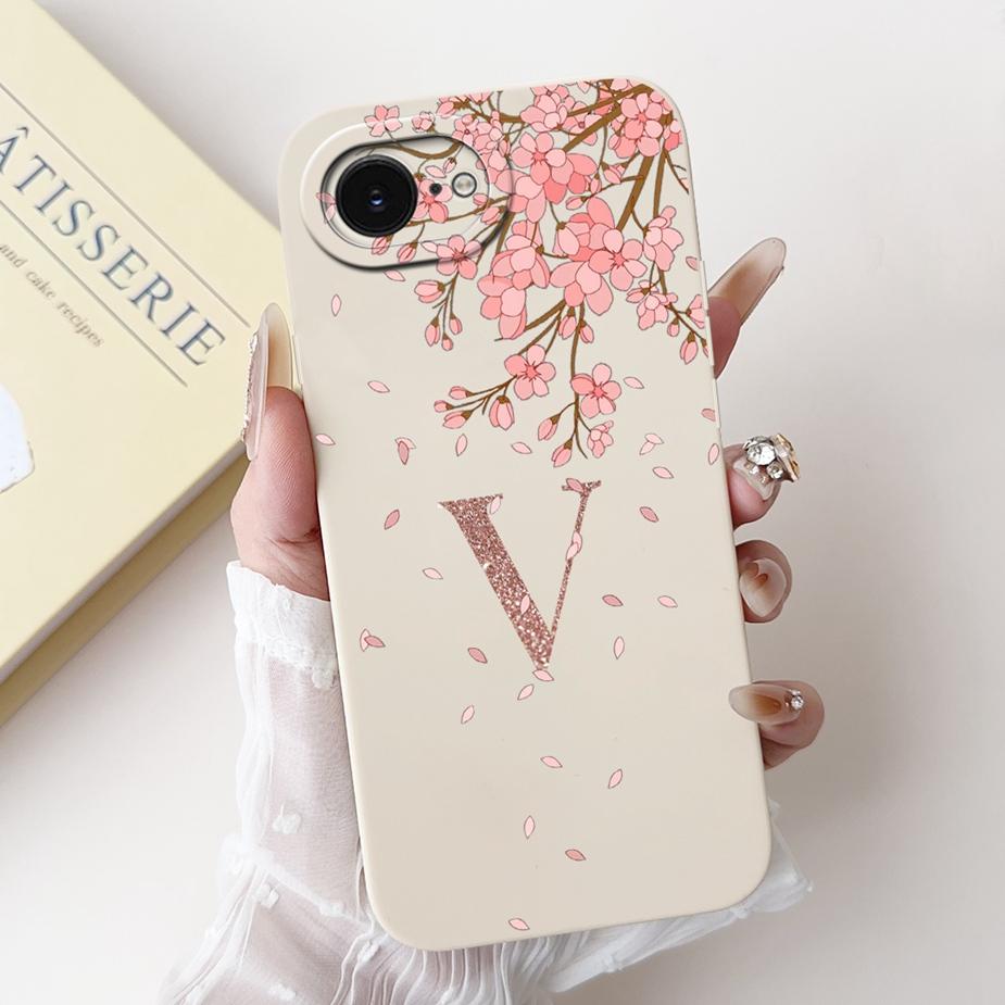 For Apple iPhone 16E 5G Case 2025 New A-Z Crown Letters Cover Soft TPU Len Protective Phone Case For iPhone SE 4 iPhone16e Shell