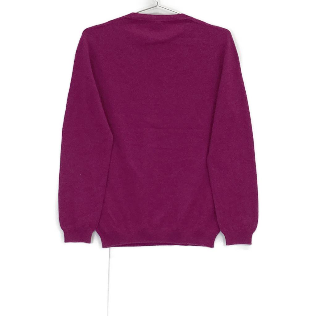 TOYOBOSHI KABIBA Sumomo Cashmere V-Neck Knit (09IT-EF0003) tops 1 Dark Red PurpleUsed