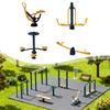 1 Stück Mini-Fitnessgeräte-Modell, Puppenhaus-Ornament, Miniatur-Sportspielset, Harzkonstruktion