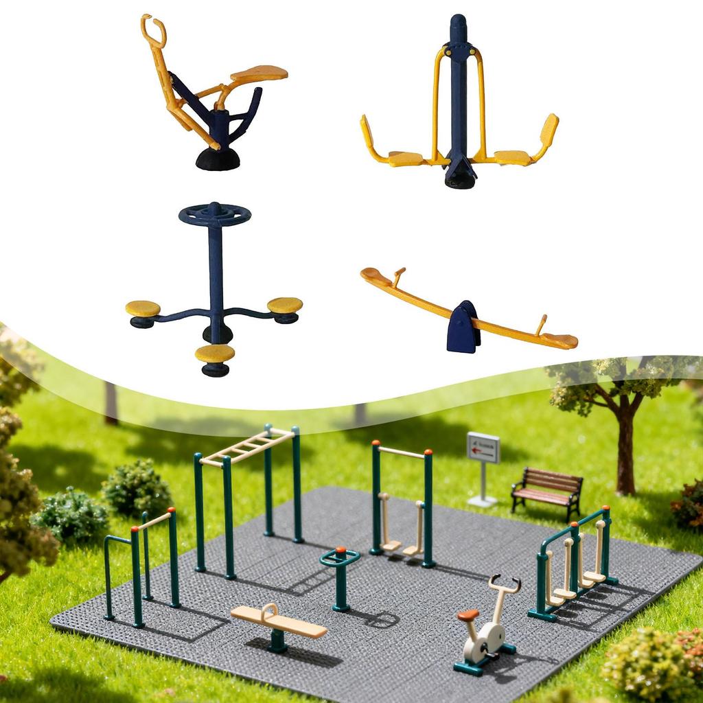 1 Stück Mini-Fitnessgeräte-Modell, Puppenhaus-Ornament, Miniatur-Sportspielset, Harzkonstruktion