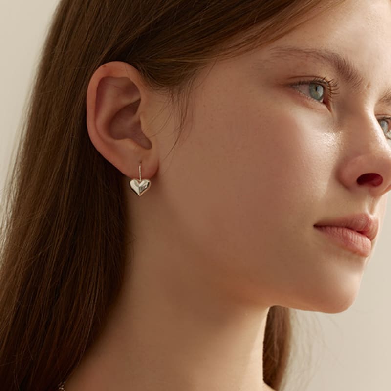 Life Heart Drop Hook Earring