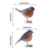 Bird Figurines Robin Bird Sculpture 2 Pieces Decorative Resin Statue Ornaments For Outdoor Yard Porch And Indoor Living Room