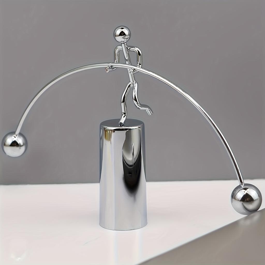 1pc-Steel Balanced Weightlifting Art Decompression Home Office Accessories Balance Ball Swinging Weightlifting Little Iron Man