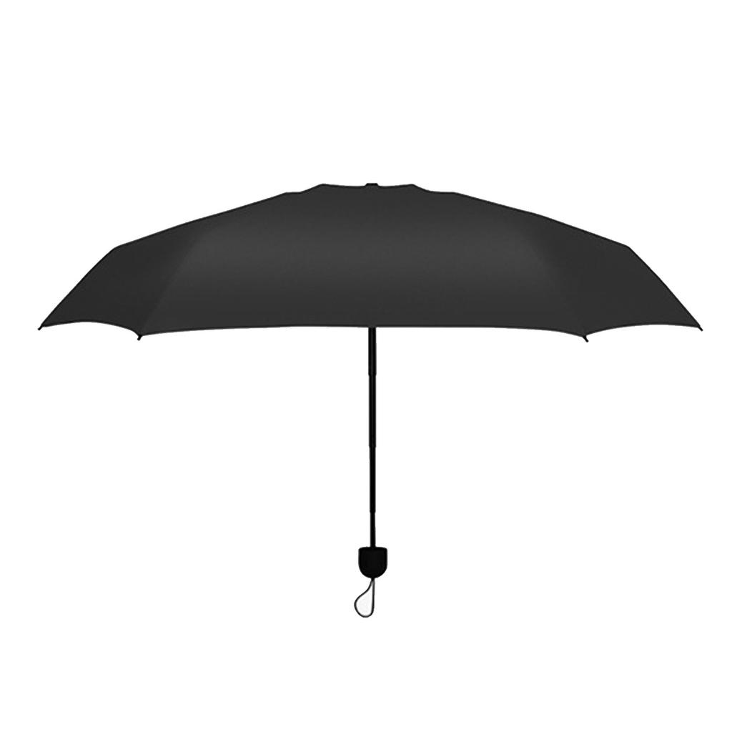 Kapsel Regenschirm Mini Taschenformat UV-beständig 2 Verwendung 5 Abschnitte 8 Kanten Outdoor-Zubehör Schwarz