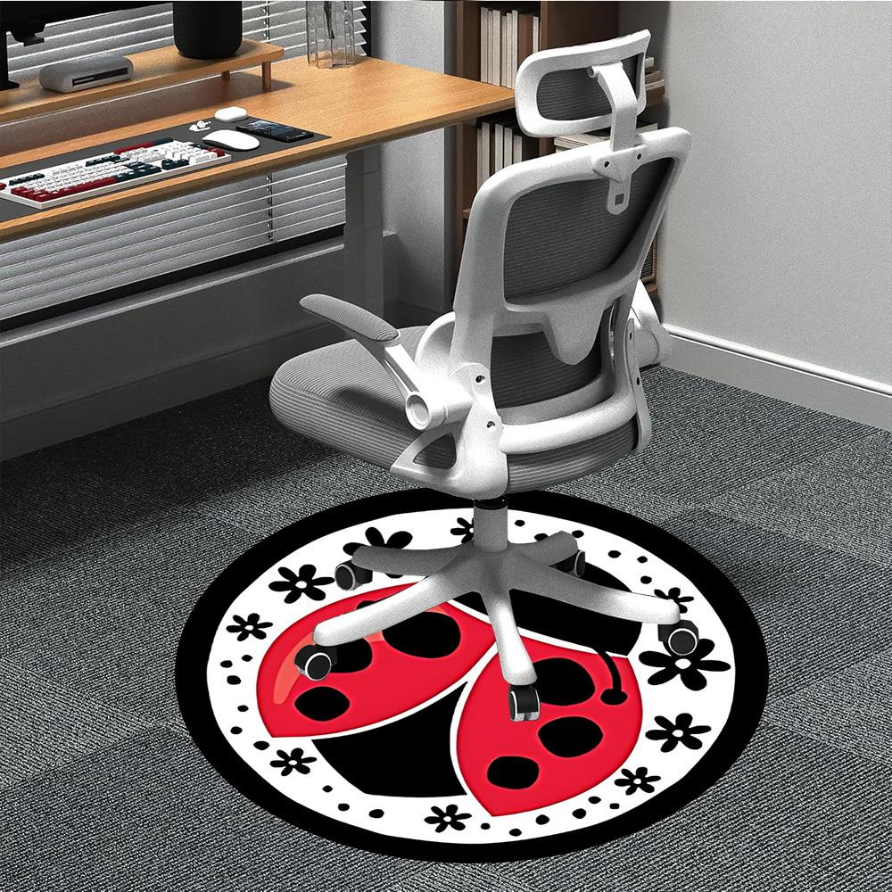 

1pc Ladybug, Insect Chair Carpet for Office, Soft and Durable Office Rug for Interior Decoration, Perfect for Office yy251227095 80cm by 80cm