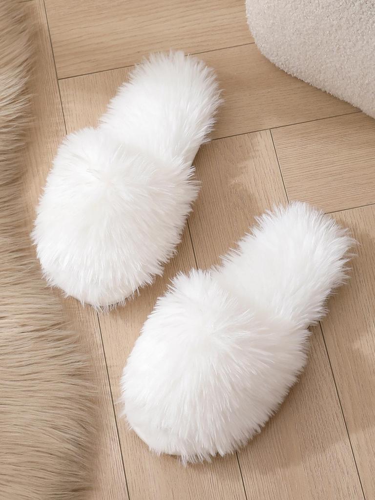 Women's 2024 Fuzzy Open-Toe Slippers – Spring & Autumn Candy Colors