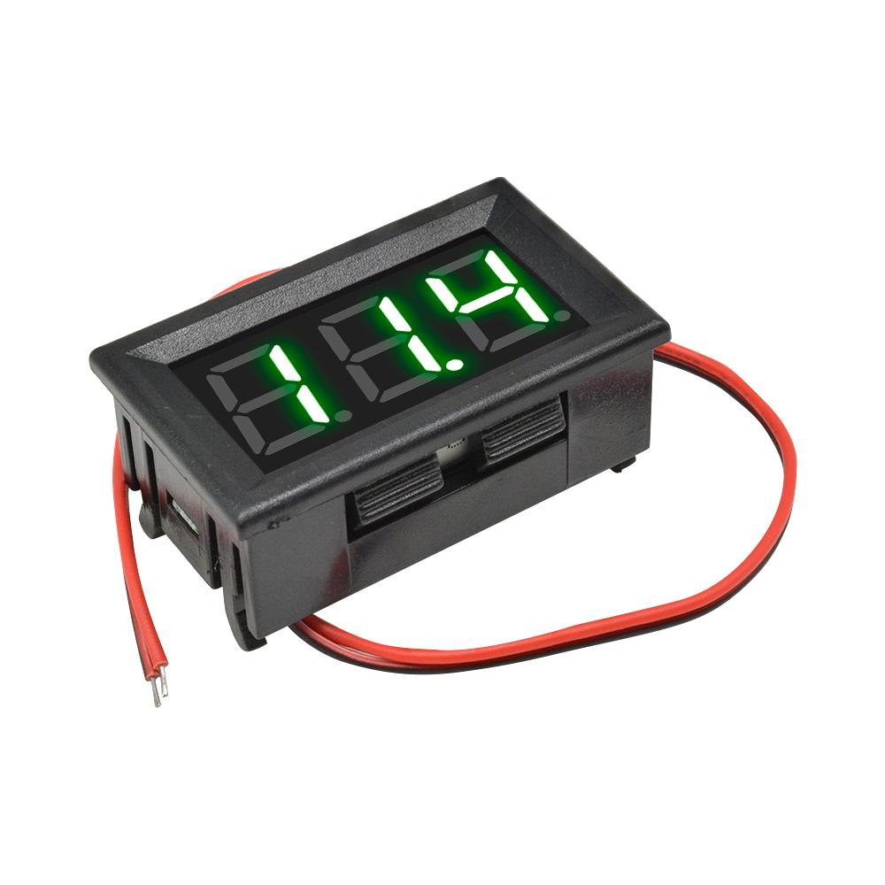 2 3 Wires 0.56 LED Digital Voltmeter Voltage Meter Car Motorcycle Volt Tester Detector DC 12V Capacity Monitor Red Green Blue