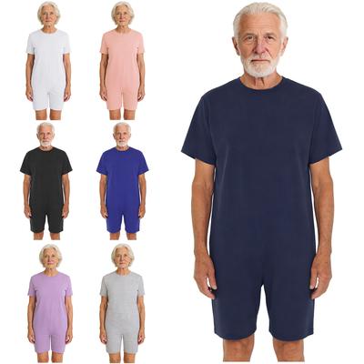 Comfort-First Adaptive Wear S-3XL Unisex: Easy-On Back Zipper, Anti-Strip Design for Dignified Elderly Patient Care