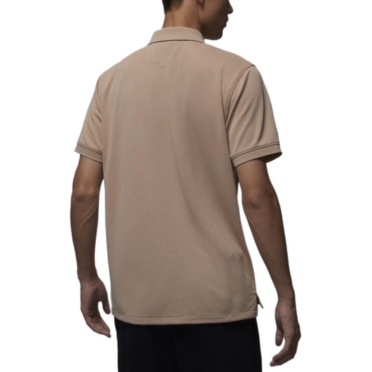 Jordan Sport Dri-FIT Comfortable Fashion Pullover Short Sleeve Polo Shirt Men Polo Shirts Maize Black HV6586-200