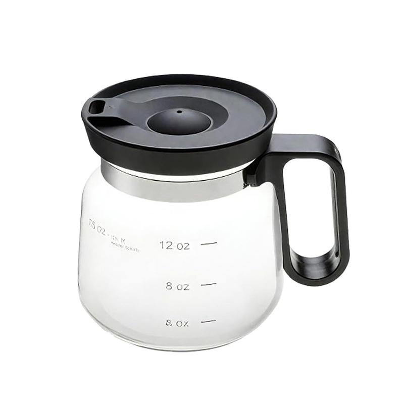 16 Oz Glass Coffee Mug That Looks Like A Coffee Pot Style Shape Mini Heatproof Large Capacity Clear Cup With Travel Lid Gift