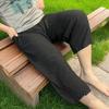 Summer Cotton Silk Polka Dot Slimming Over-the-Knee Pants