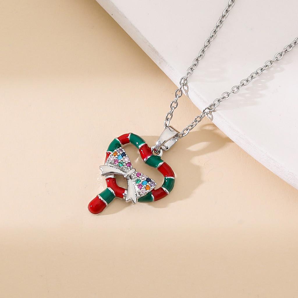 European Hot Sale Christmas Series Pendant Necklaces Light Luxury Gift TungstenCross Chain Necklaces