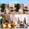Adorable Light-up Coffee Gnome Doll Decorative Figurine With Striped Hat For Home Decor