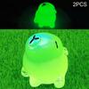 Mini Fluorescent Capybara Luminous Micro Landscape Animals Miniature Figures Outdoor Patio Lawn Yard Garden Accessories Decor