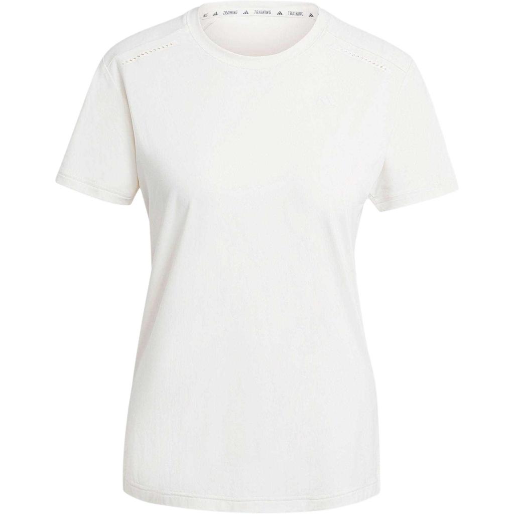 Adidas Cooltouch Crewneck T-Shirt Solid Color Sports Fitness Round Neck Short Sleeve Drop Shoulder T-Shirt Women Tops Pink White JN9617