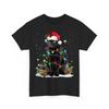 Black Cat Christmas Santa Hat Funny Meowy Cats Women Men Unisex TShirt Unisex T-Shirt
