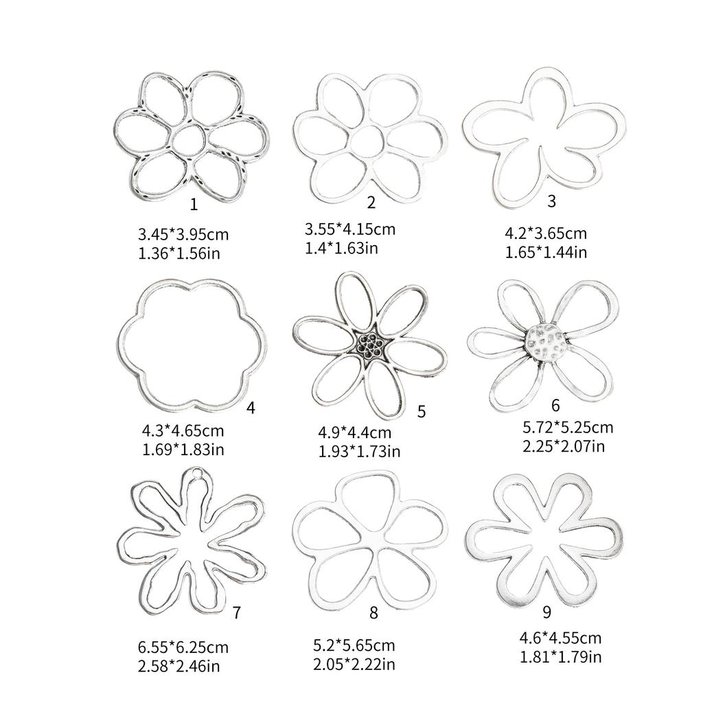 Fashion Hollow Flower Pendant Jewelry Making Irregular Flower Bead Earring Dangle Pendant 3D Flower Charm Party Favor
