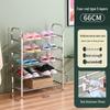 Stainless Steel Multi-layer Shoe Rack, Space-Saving Floor-Standing Shelf for Home and Dormitory Entrance.