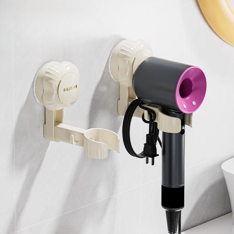 Suction Cup Hair Dryer Stand Non-drilling Storage Rack Air Duct Placement Rack Hair Dryer Hanging Rack