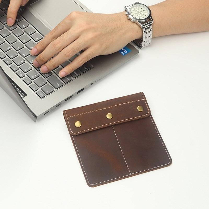 Stylish Genuine Leather Watch Organizer Compact and Durable Storage Case for Jewelry and Watches Ornamemnt Brown Bags