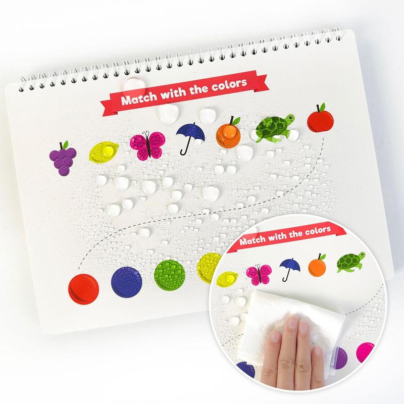 Książka z aktywnościami edukacyjnymi dla przedszkolaków 14 tematów Książka sensoryczna dla malucha dla chłopców dziewczynek Wczesnoedukacyjne zabawki sensoryczne