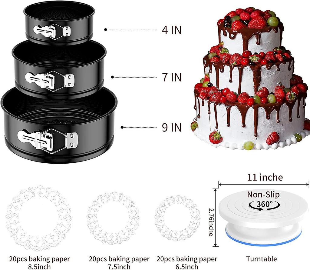 527 Piece Cake Decorating Supplies Set Turntable Baking Tool Set Cupcake Kitchen