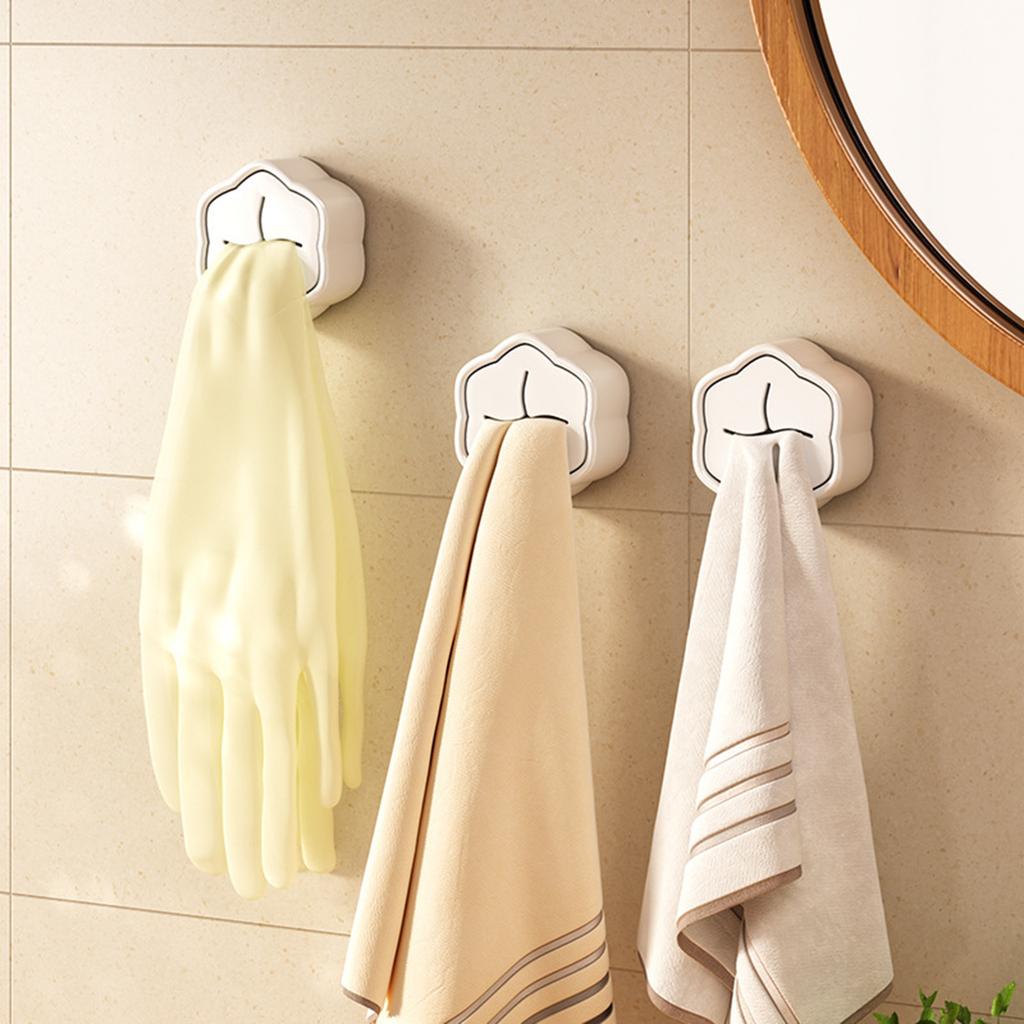 4Pieces Kitchen Towel Hooks Easy Installation Wall Mount Hand Towel Hook for Bathroom Shower or Outdoor Towel Holders