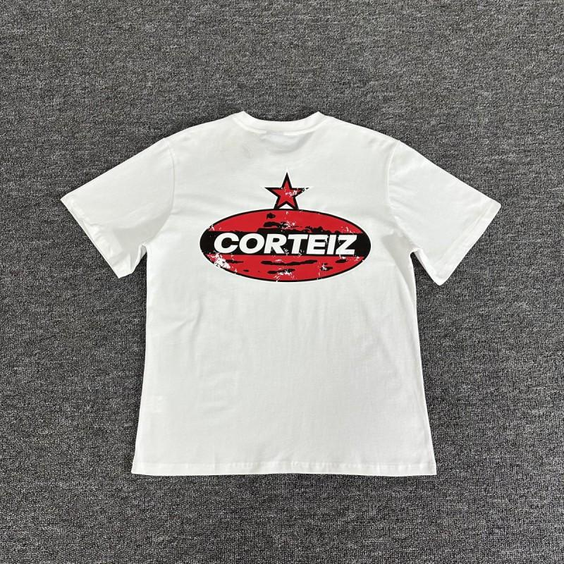 Corteiz Short Sleeve T-Shirt Mens Loose Fit Graphic Print Crew Neck Casual Streetwear Tee