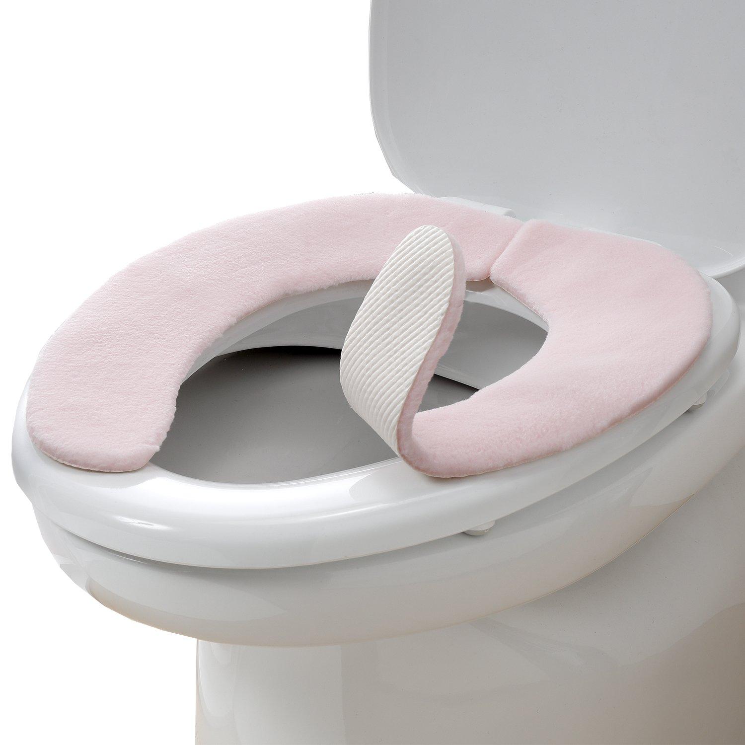 

in Sanko Soft Toilet Seat [Made Japan, Deodorizing, Washable] Non-slip, Type, Cover, 9mm, Pink, Adhesive, KC-67