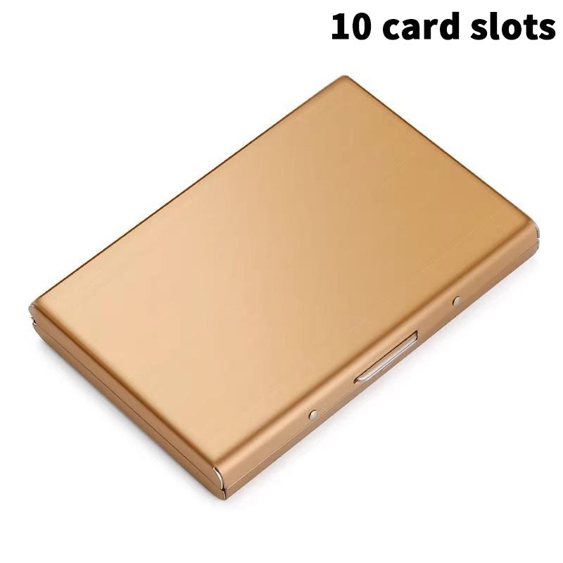 Anti-Magnetic Metal Wallet RFID Blocking Slim Card Holder Durable for Men Women Outdoor Activity