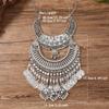 Ethnic Style Vintage Metal Queen Coins Tassel Statement Necklace Women's Party Banquet Jewelry Accessories