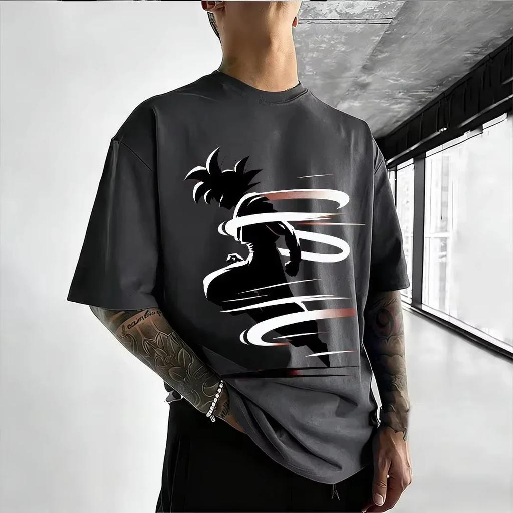 Dragon Ball Goku Instant Transmission Silhouette Tshirt Anime Comfortable Summer New Fashion Unisexs Pure Cotton Tees