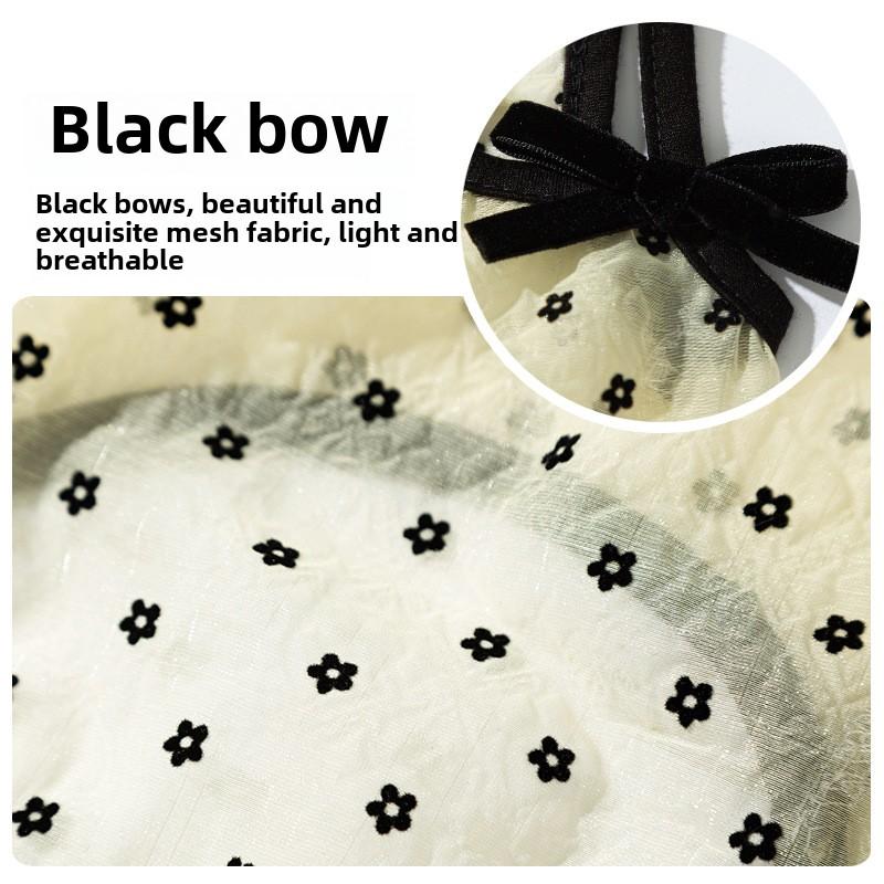 Summer Dog Breathable Thin Hollow Polka Dot Mesh Bow Sling Medium and Small Dog Cat Pet Dog Clothes