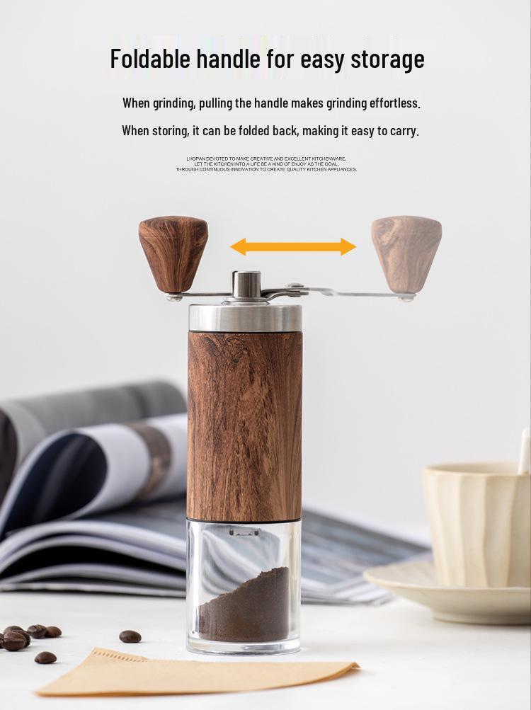 Stainless Steel Hand-Crank Coffee Grinder - Portable and In Stock