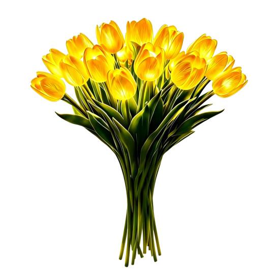 Yousheng Artificial Tulip Light LED Tulip Bouquet Night Lamp with Realistic PU Petals Glitter Tulip Tree Decorative Ambient Light for Home Bedroom