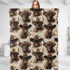 Adorable Hedgehog Throw Blanket Soft, Animal Print Comfy, Lightweight, Warm for Men and Women Bedroom Office Home Decor