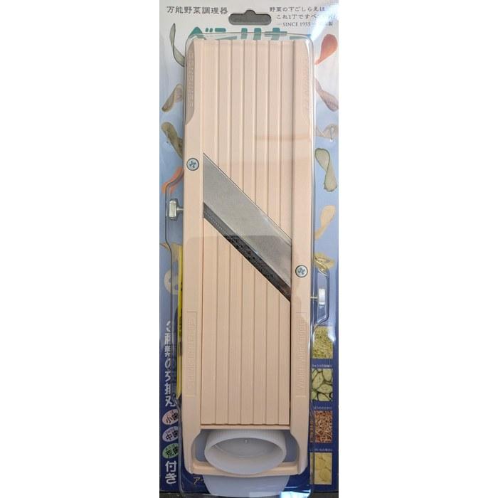 [Benri-na] Classic All-Purpose Vegetable Cutter (Blister Pack) Ivory, with 3 Blades