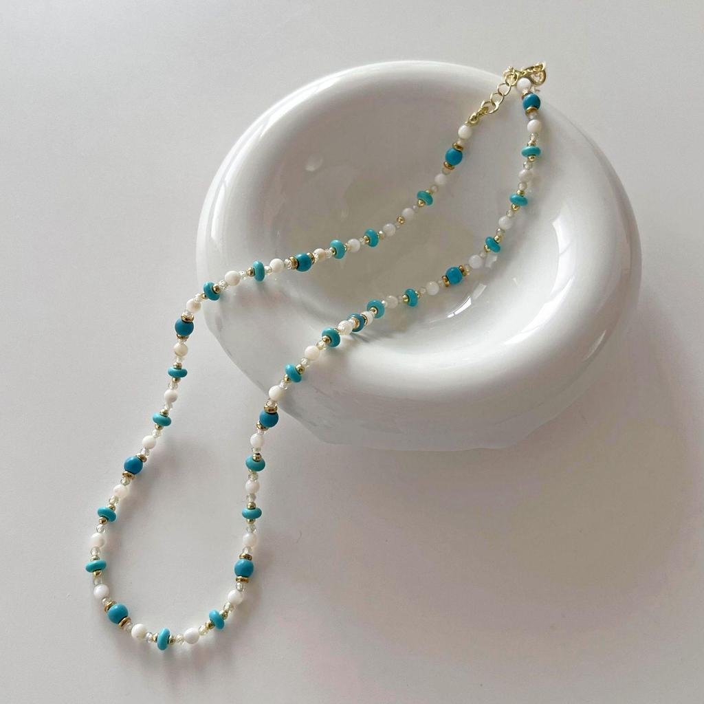 Turquoise Pearl Necklace - Fresh, Colorful Summer Luxury for Women