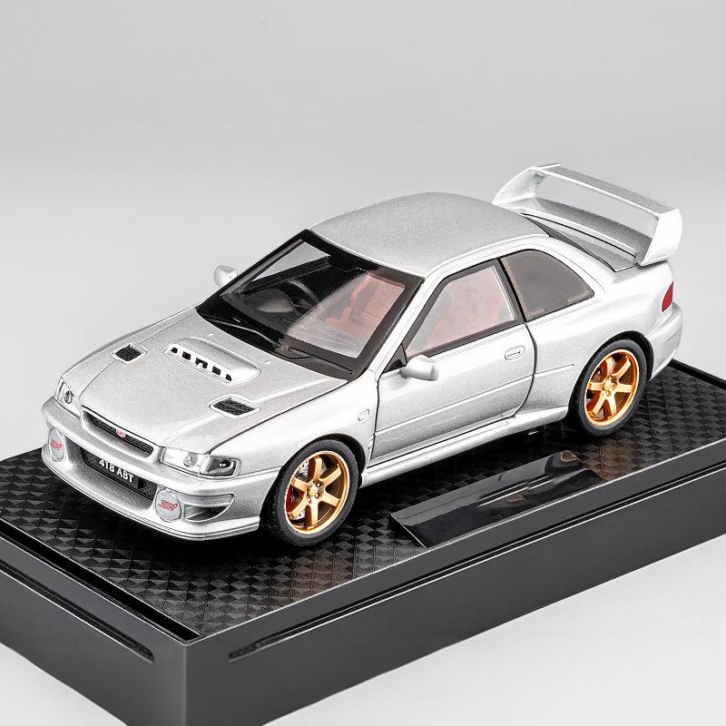 1/32 Skala Subaru Impreza WRX STI Rally Superbil Støpt Modell Legert Metallbil Barnas Leketøybil Miniatyr Mini GT Feriegaver