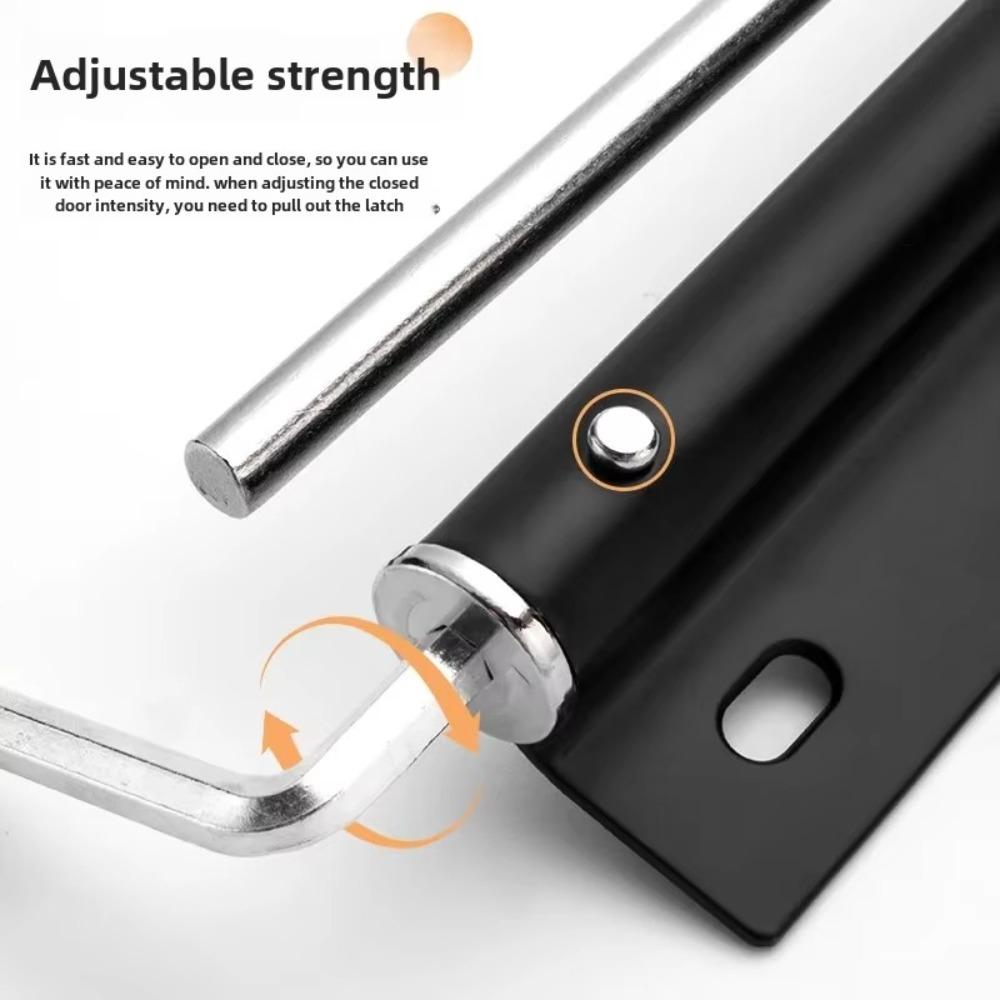 Stainless Steel Automatic Door Closer Push-Pull Door Anti-Collision Silent Door Closer Hydraulic Adjustable Easy Home Use