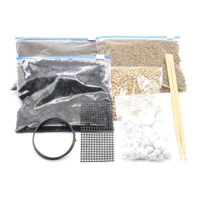 Umekichi Bonsaï Terre à bonsaï pour rempotage diversifié de rempotage tamisé rempotage aluminium et baguettes en bambou petites fournitures arbres, kit, 1 000 cc